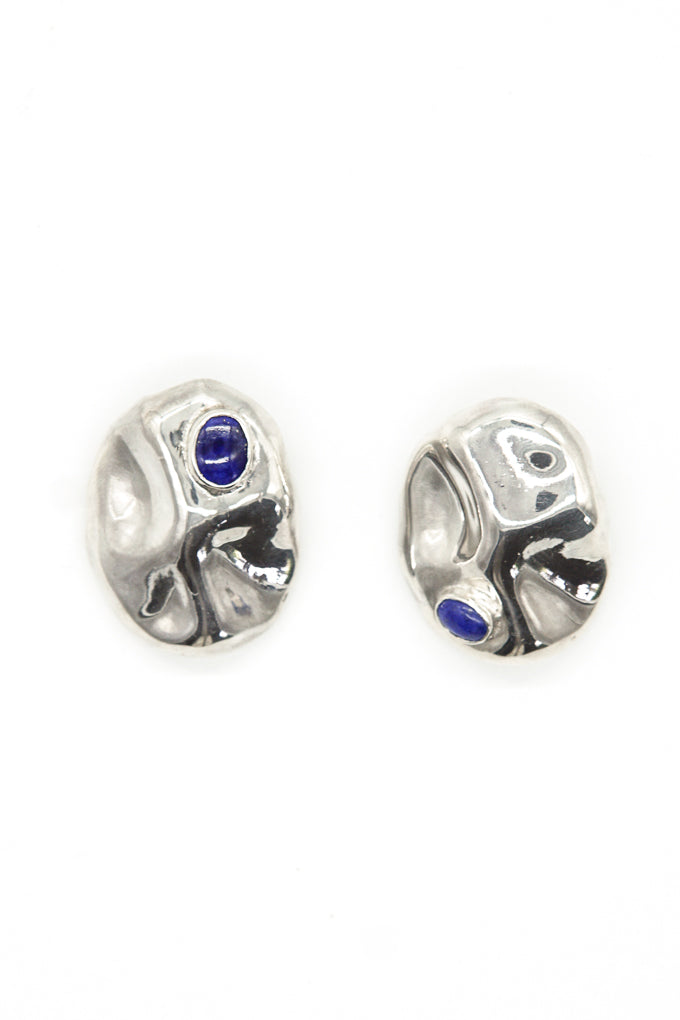 Nugget Earrings with Lapis Lazuli