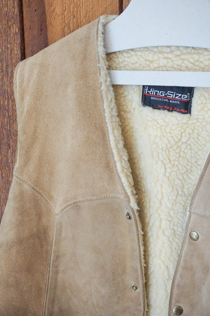 KING Suede and Shearling Vest