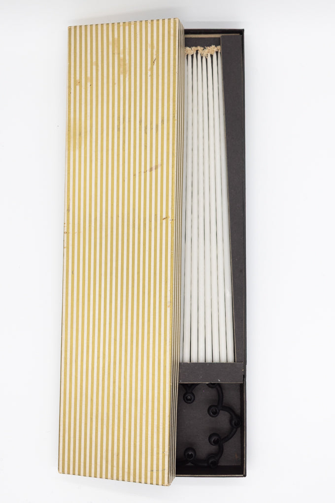 Slim Taper Candles and Holder