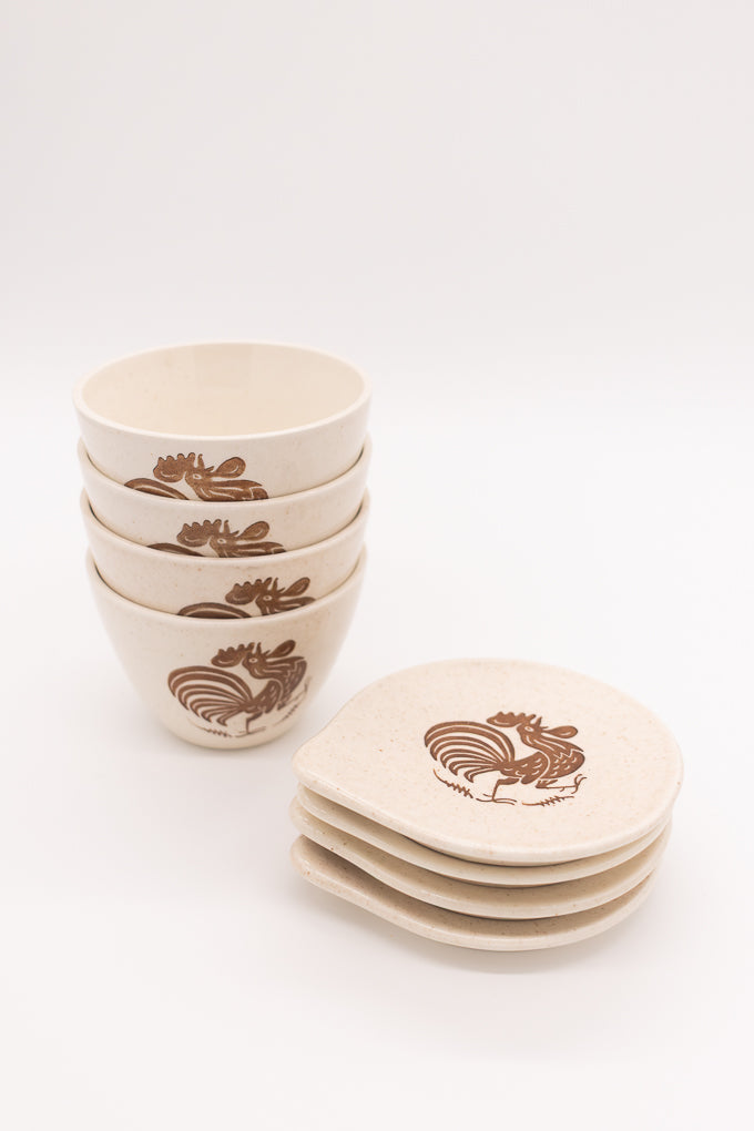 'Early Morning Rooster' Cup and Saucer Set