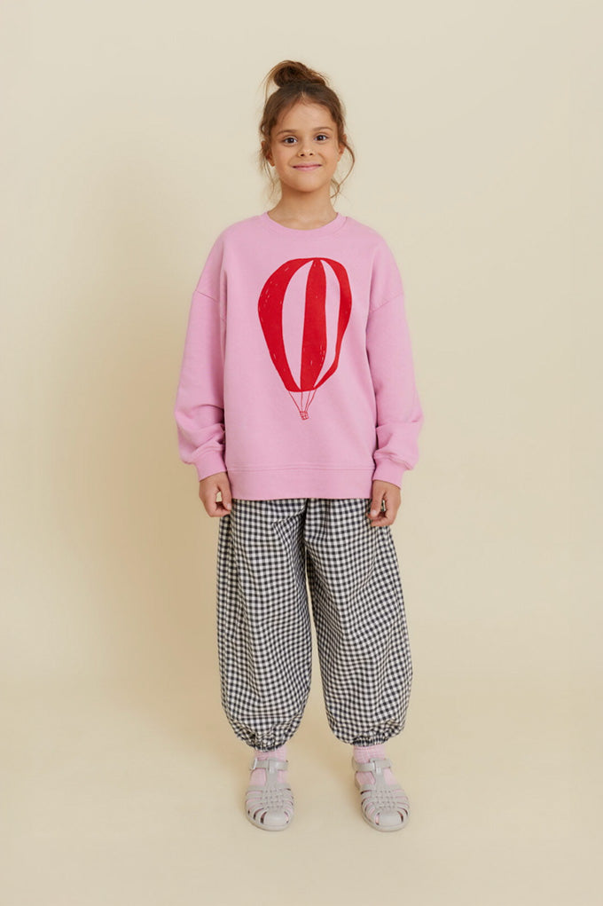 Check Balloon Pants - Black