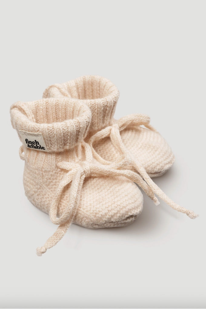 Wool Knitted Baby Booties