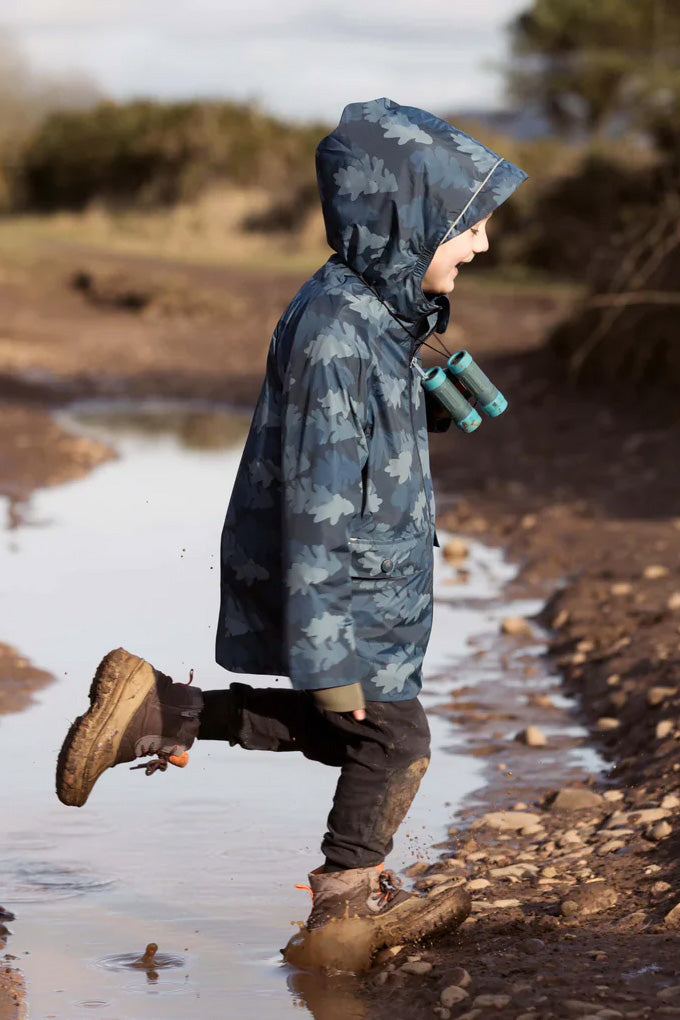 Pack-A-Mac Rain Jacket Navy Leaf