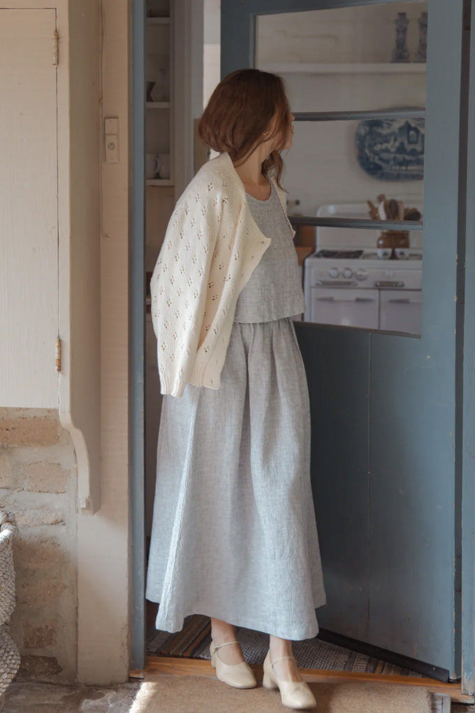Pointelle Mabel Cardigan - Ivory