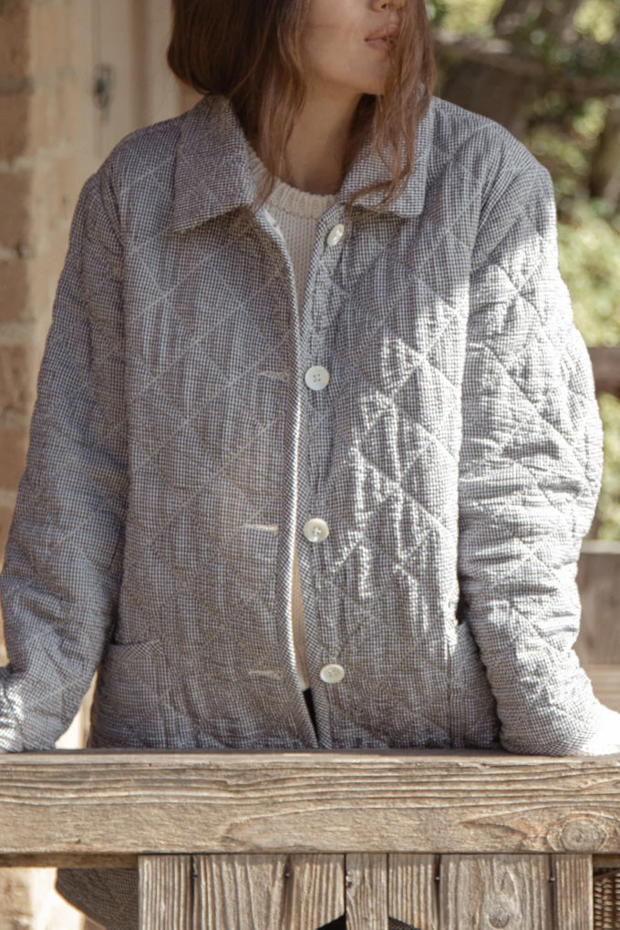 Ingrid Coat - Gingham Noir
