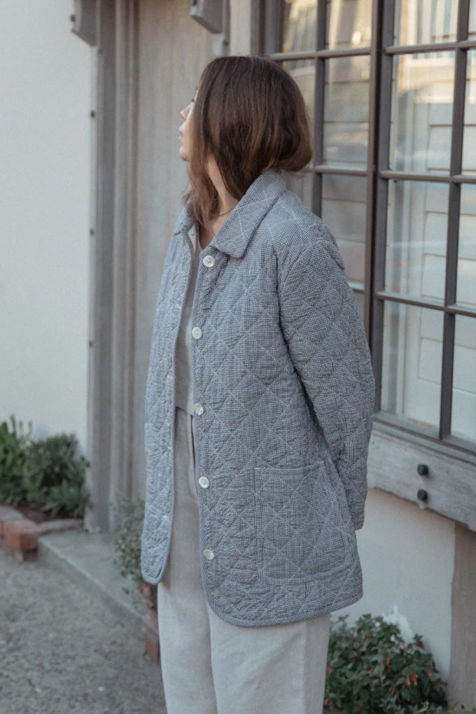 Ingrid Coat - Gingham Noir