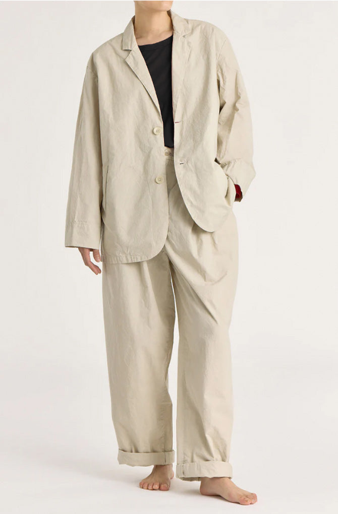 Crinkled Blazer - Stone