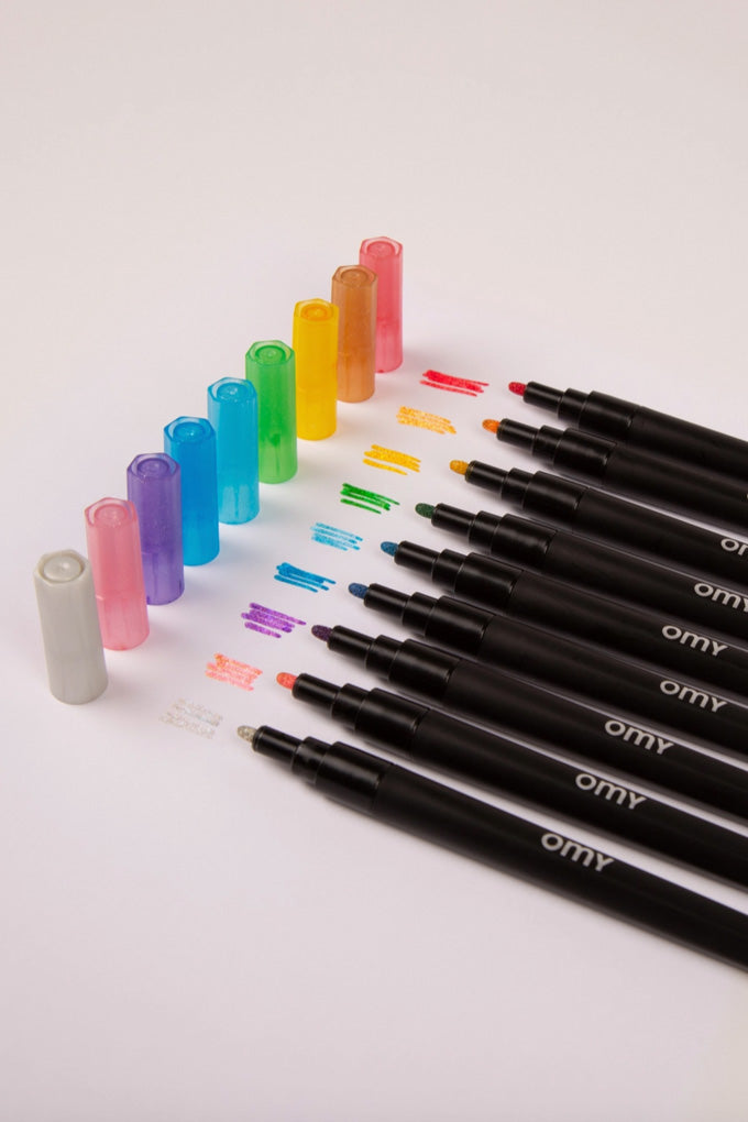 Glitter Markers Set