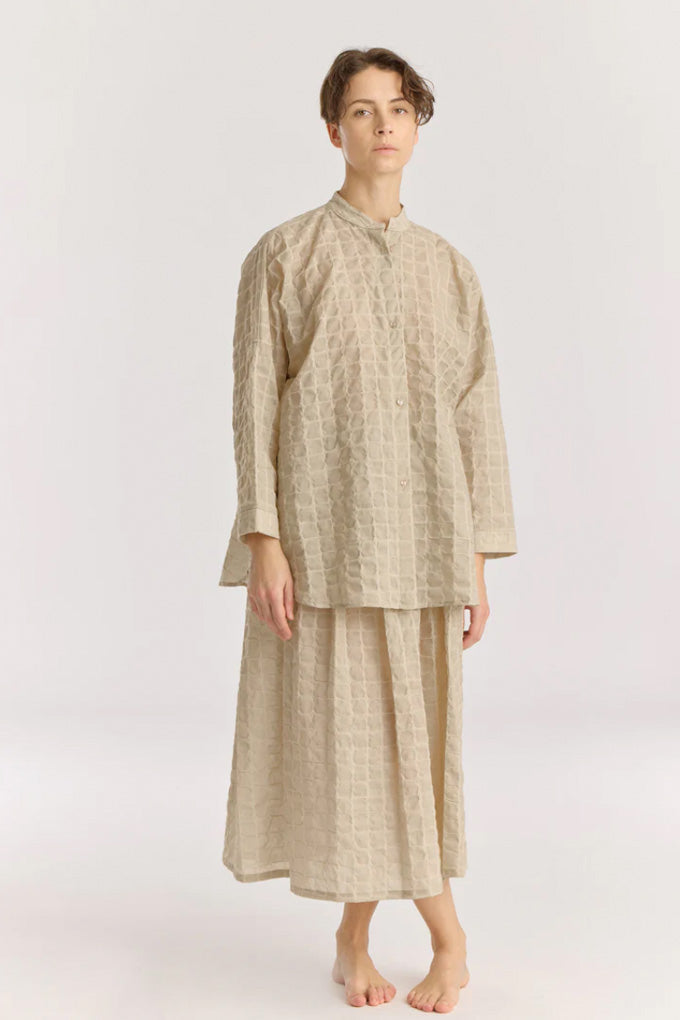 Ripple Finish Shirt - Beige