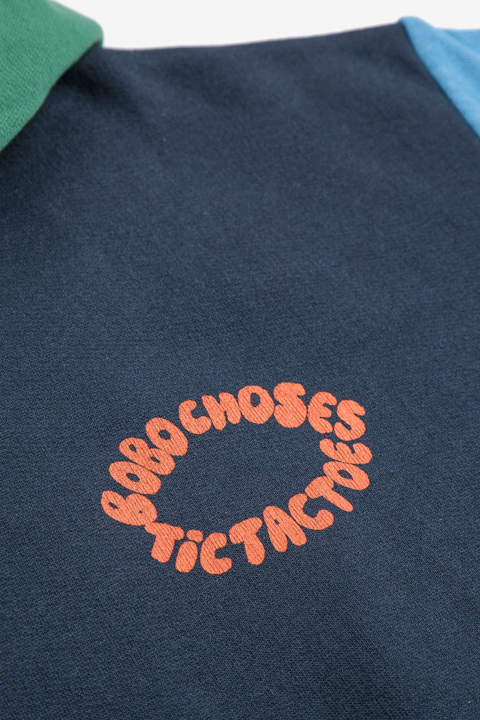 Tic Tac Toe Colorblock Hoodie Sweatshirt