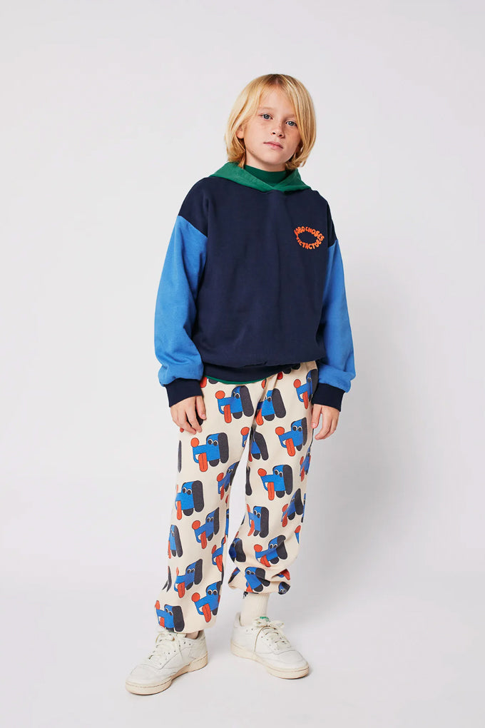 Tic Tac Toe Colorblock Hoodie Sweatshirt