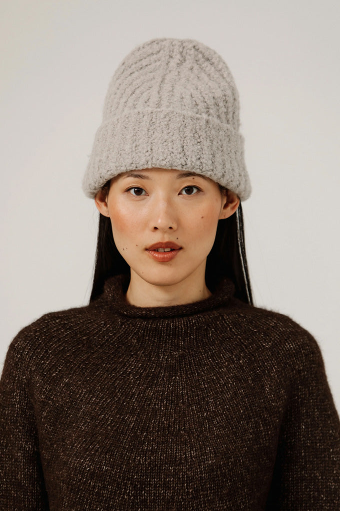 Colette Boucle Beanie - Mushroom