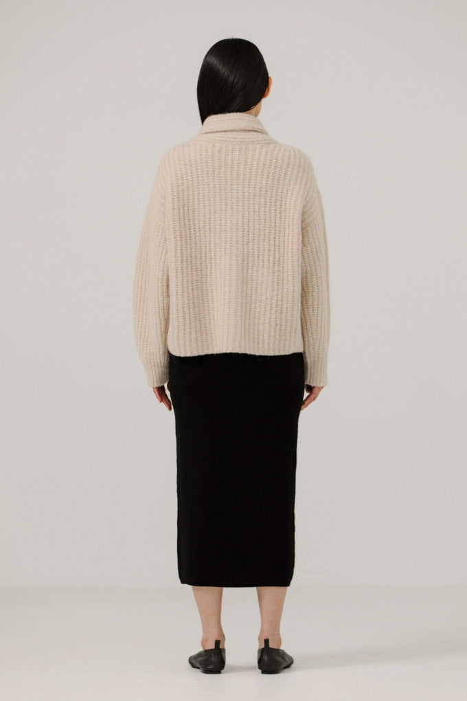 Oversized Shawl Cardigan - Cream