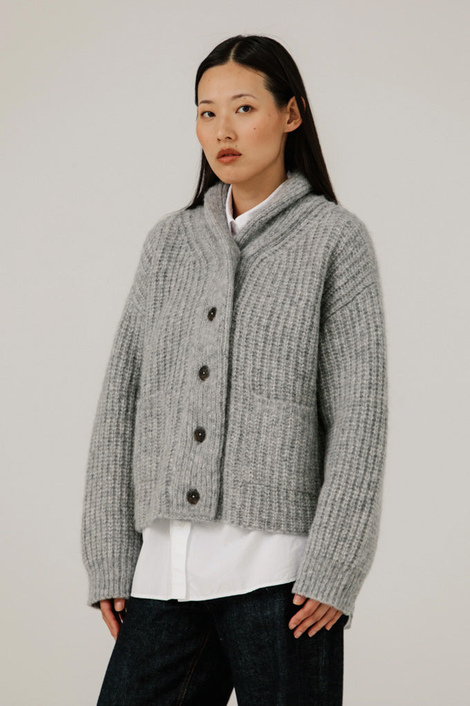 Oversized Shawl Cardigan - Chambray