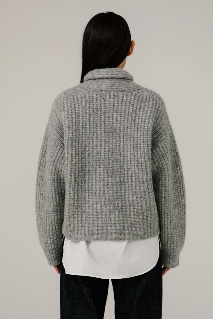 Oversized Shawl Cardigan - Chambray