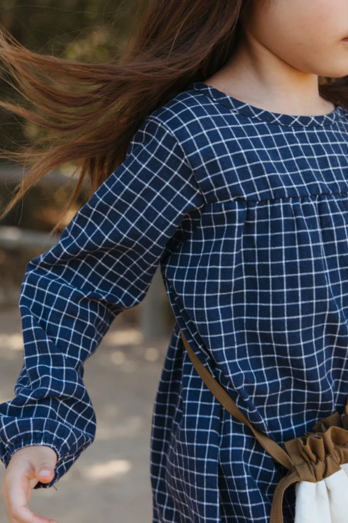 Mila Dress - Navy Check
