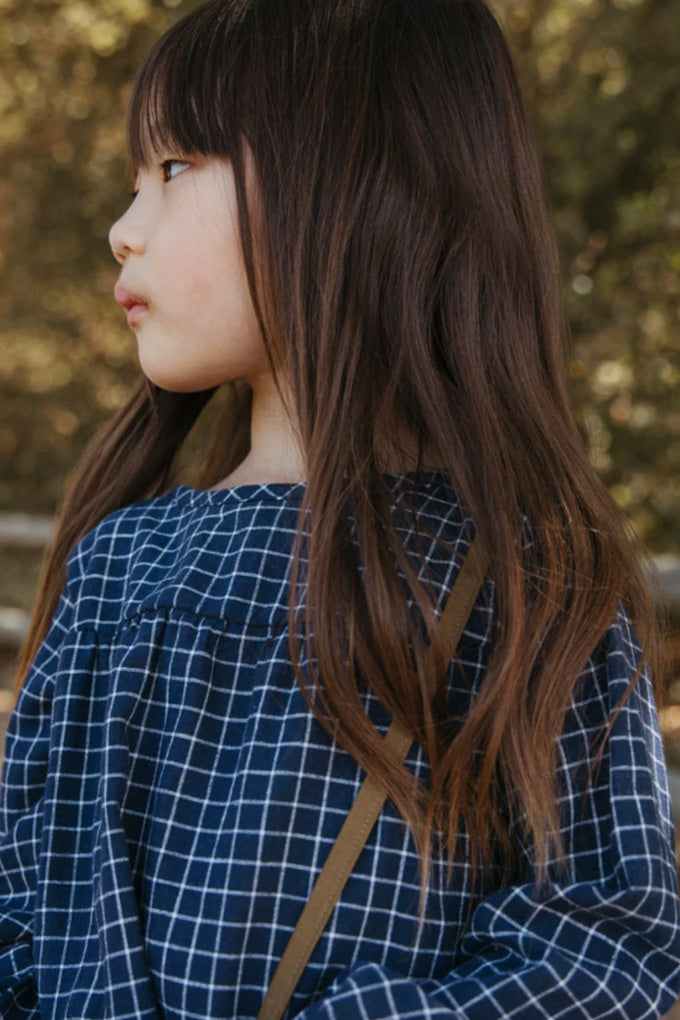 Mila Dress - Navy Check