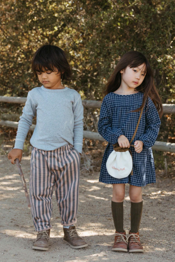Mila Dress - Navy Check