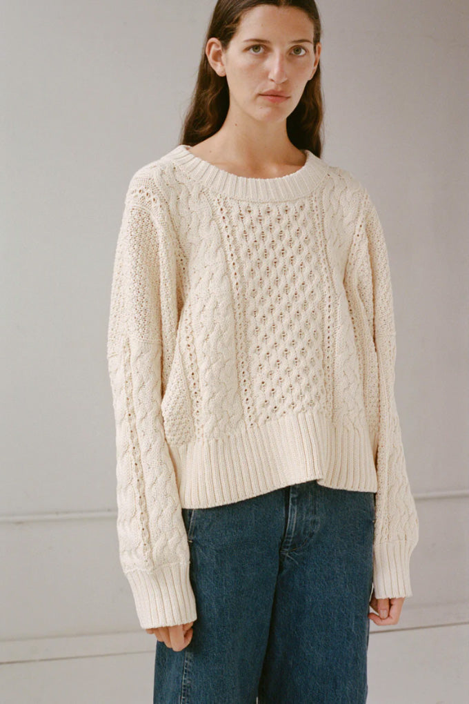 Fisherman Sweater in Natural