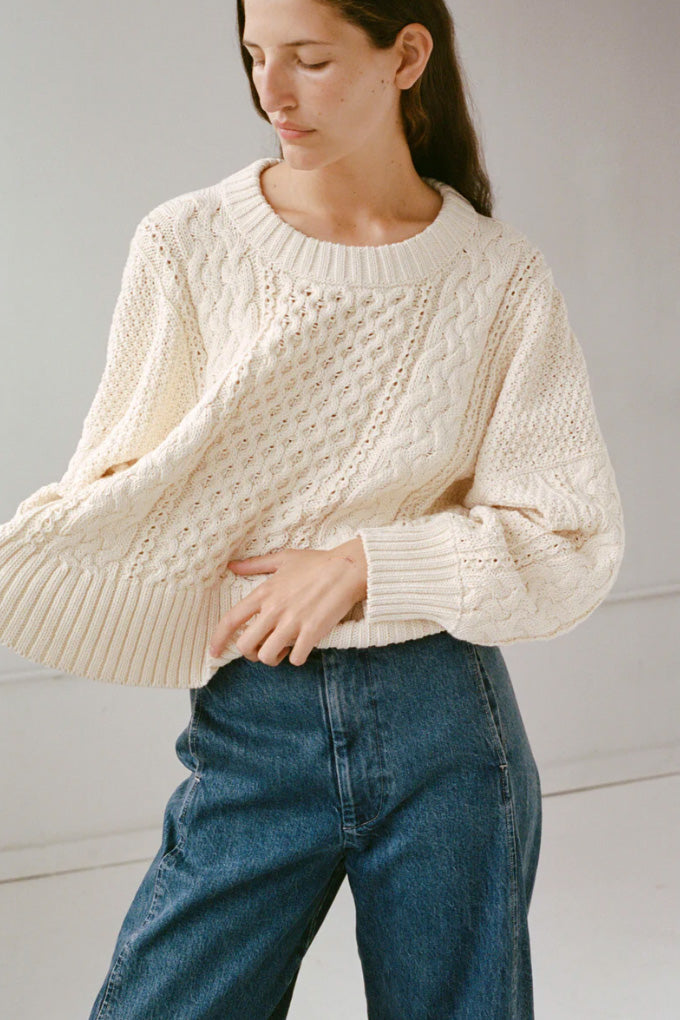 Fisherman Sweater in Natural