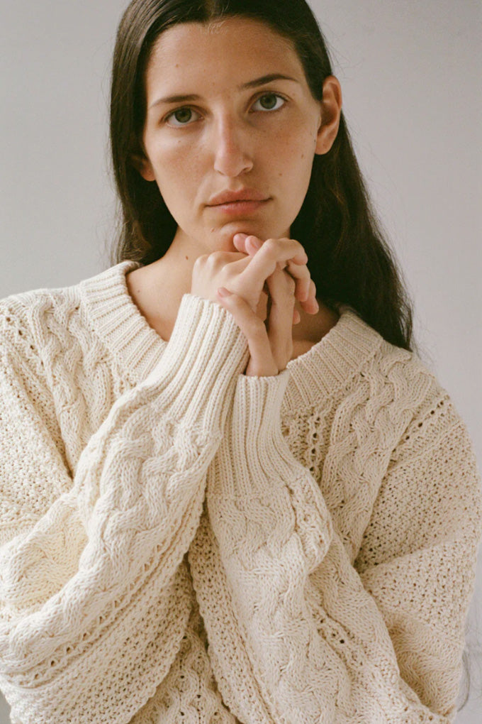 Fisherman Sweater in Natural