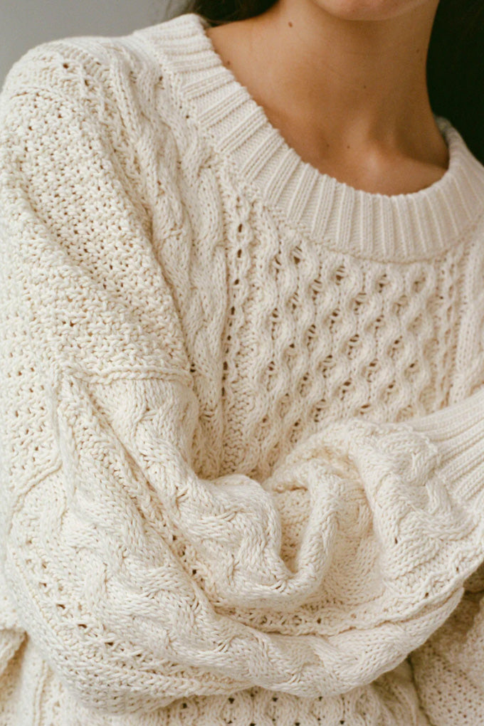 Fisherman Sweater in Natural