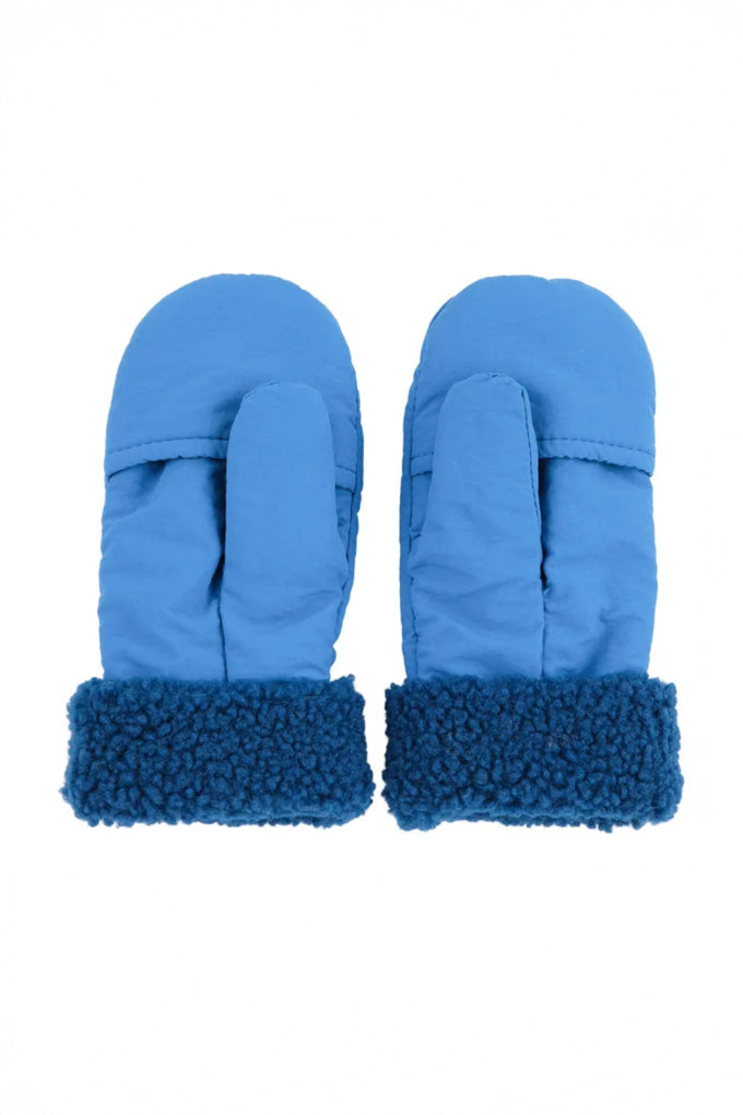 Bicolor Mittens - Blue