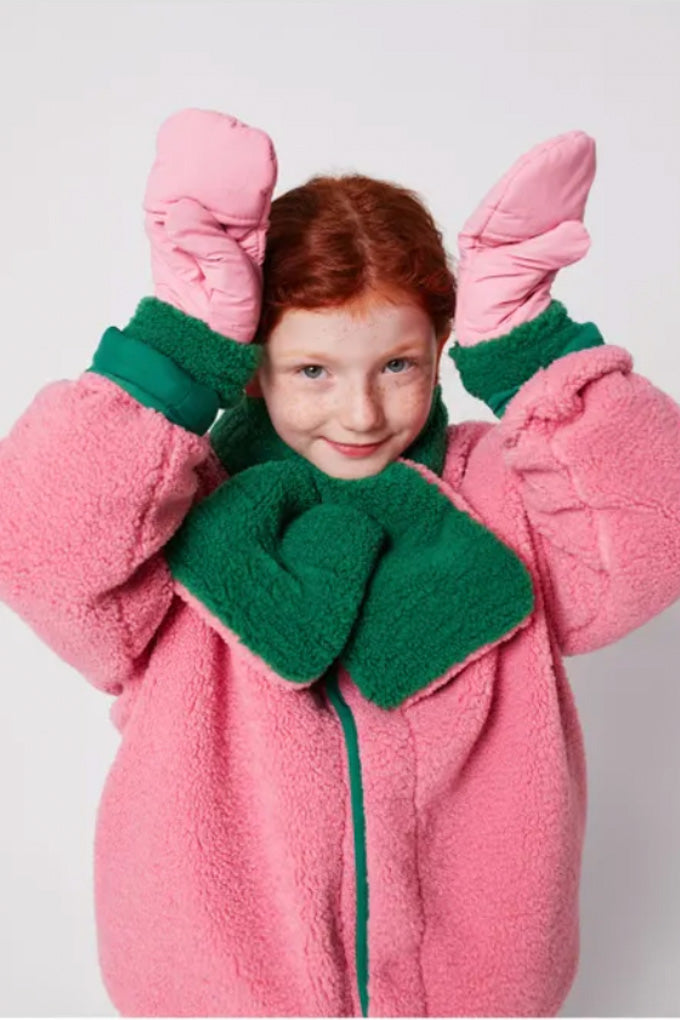Bicolor Mittens - Pink