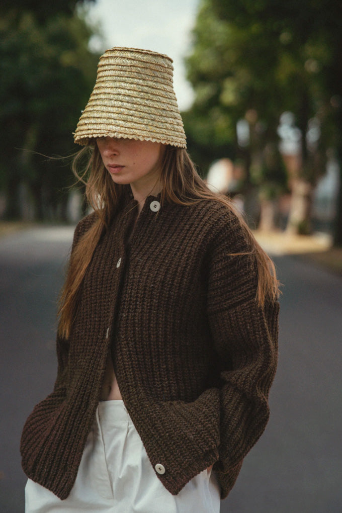 Rula Cardigan - Natural Brown