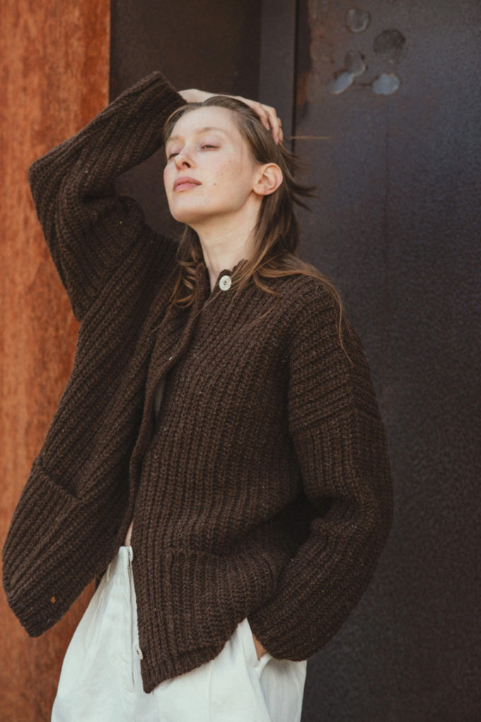 Rula Cardigan - Natural Brown