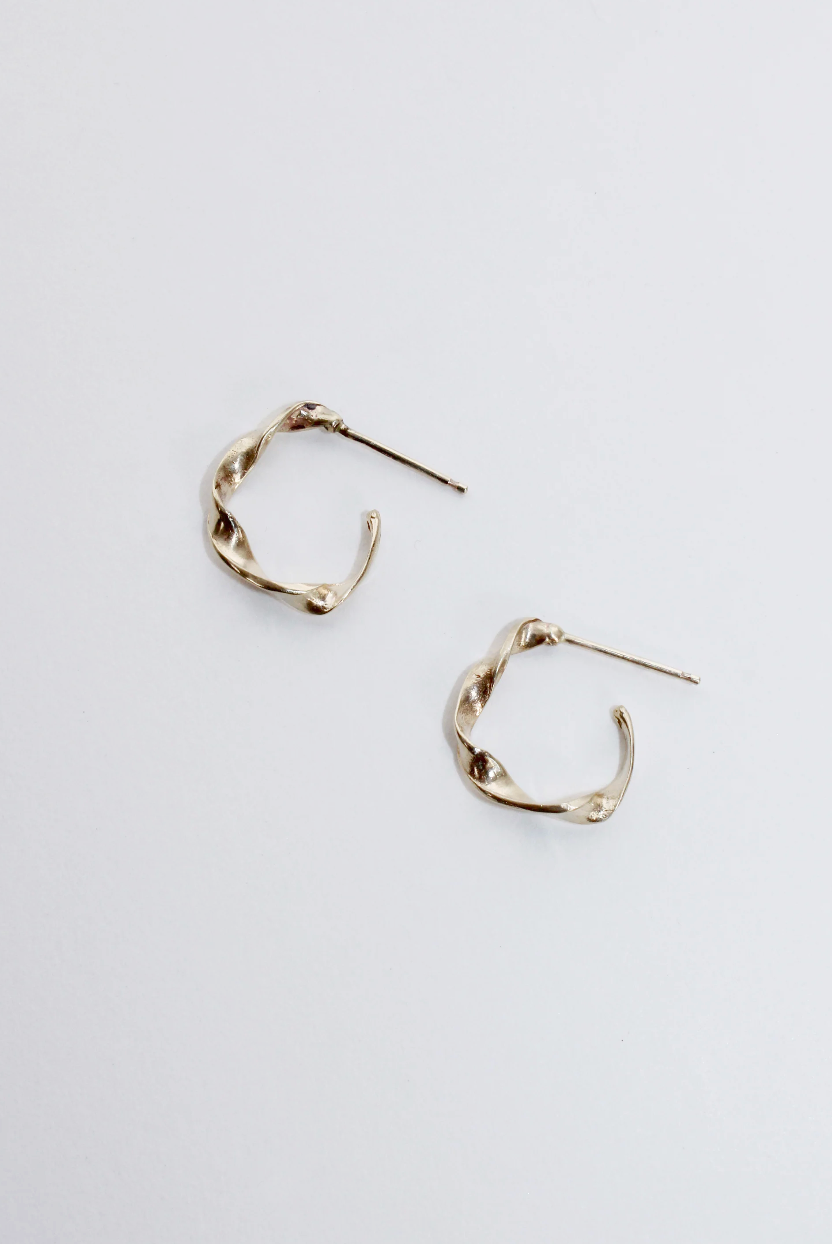 Twist Gold Hoops