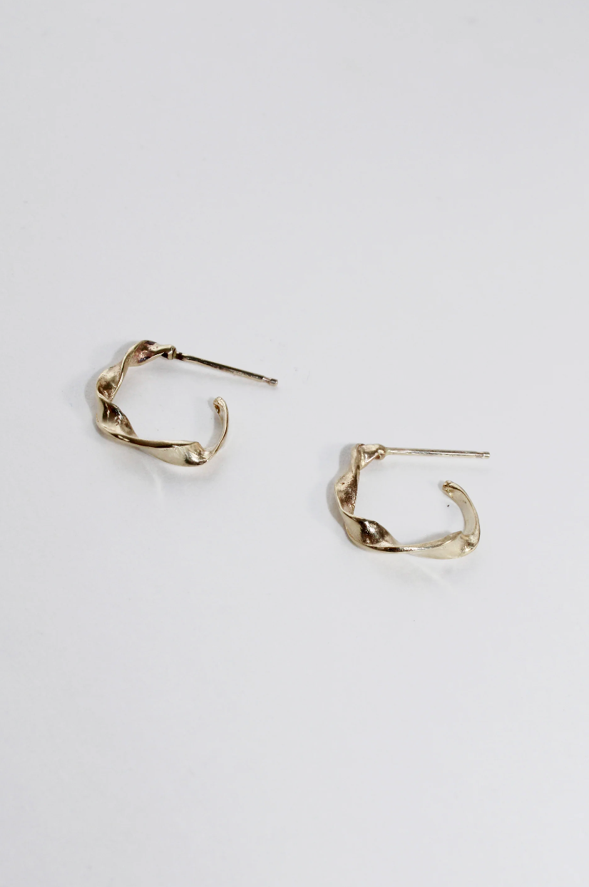 Twist Gold Hoops