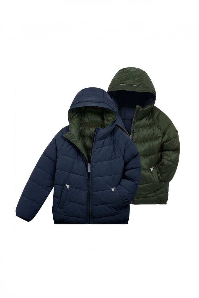 Eco Reversible Puffer Jacket - Ink Navy / Balsam Khaki