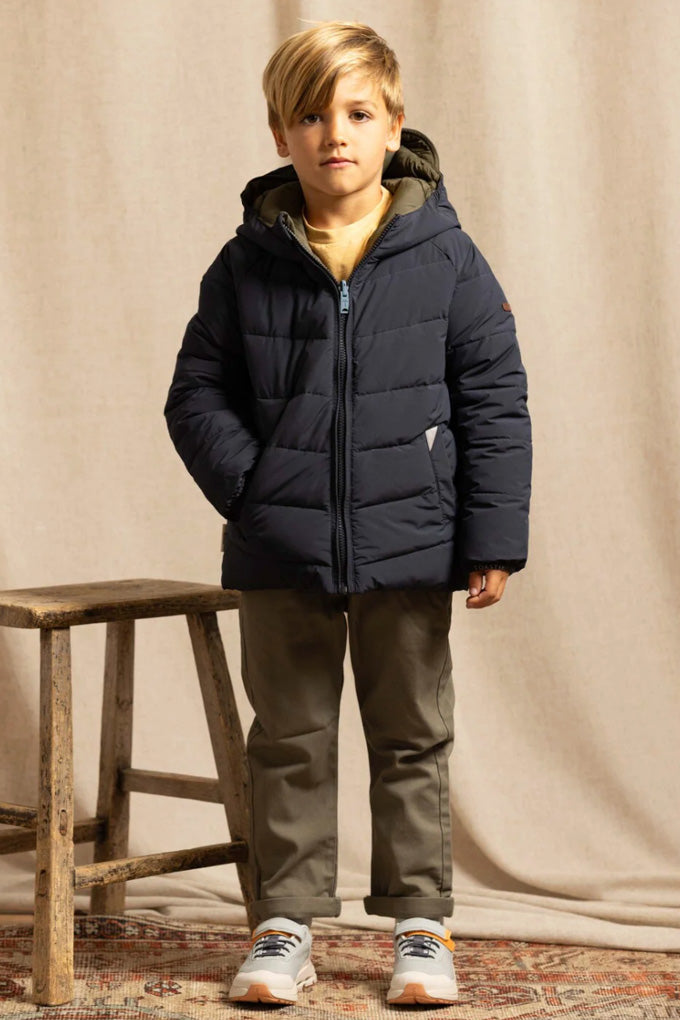 Eco Reversible Puffer Jacket - Ink Navy / Balsam Khaki