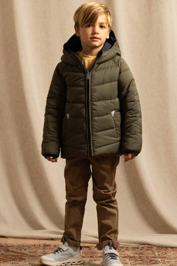 Eco Reversible Puffer Jacket - Ink Navy / Balsam Khaki