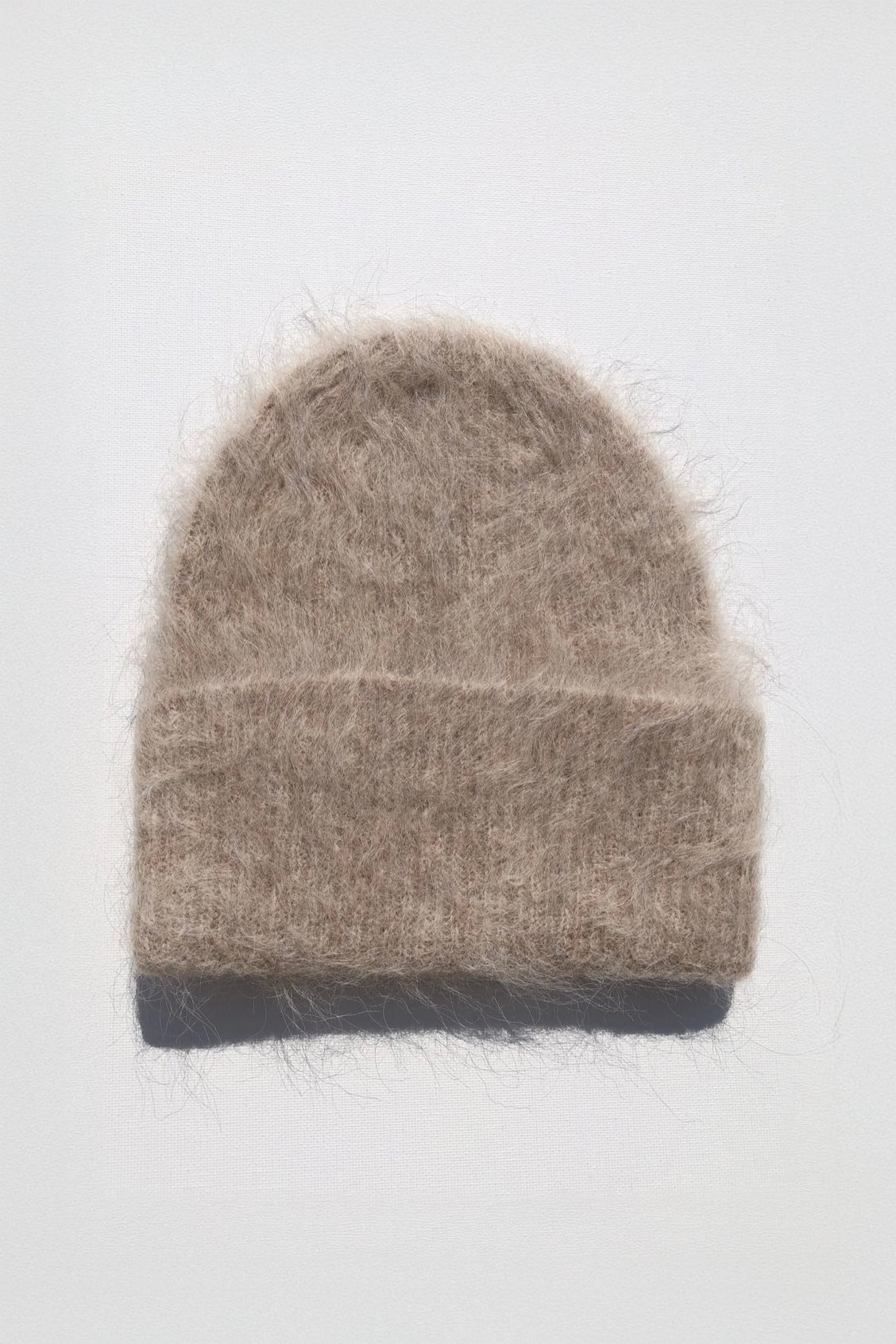 Alpaca Fluffy Beanie - Mushroom