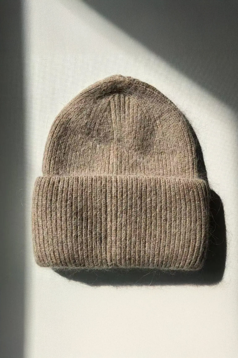 Royal Angora Beanie - Mushroom