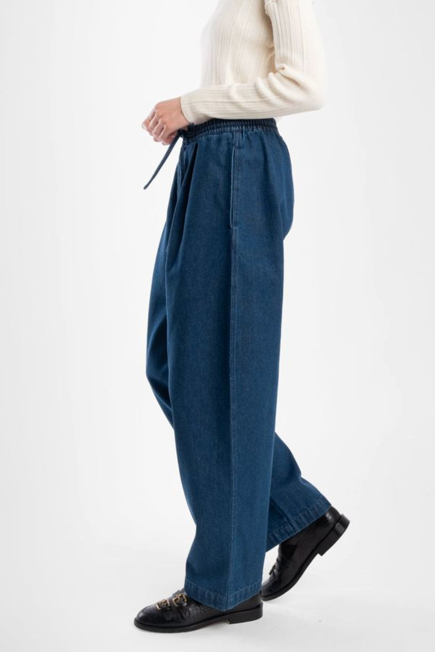 Tie Trouser - Vintage Blue