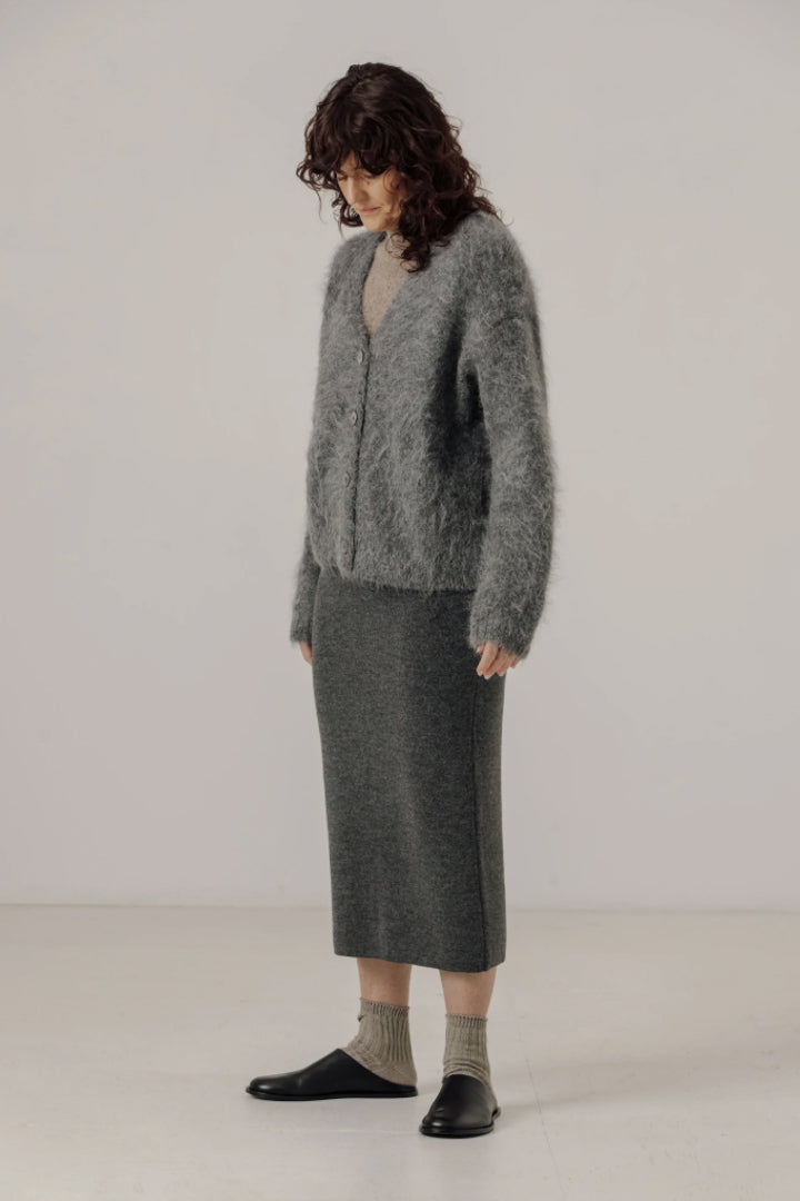 Suri Alpaca Cardigan - Stone
