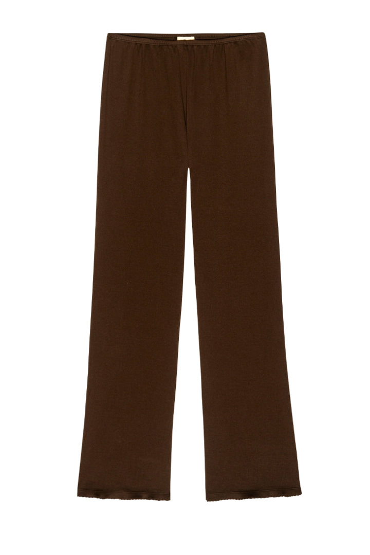 The Baby Rib Scallop Pant - Espresso