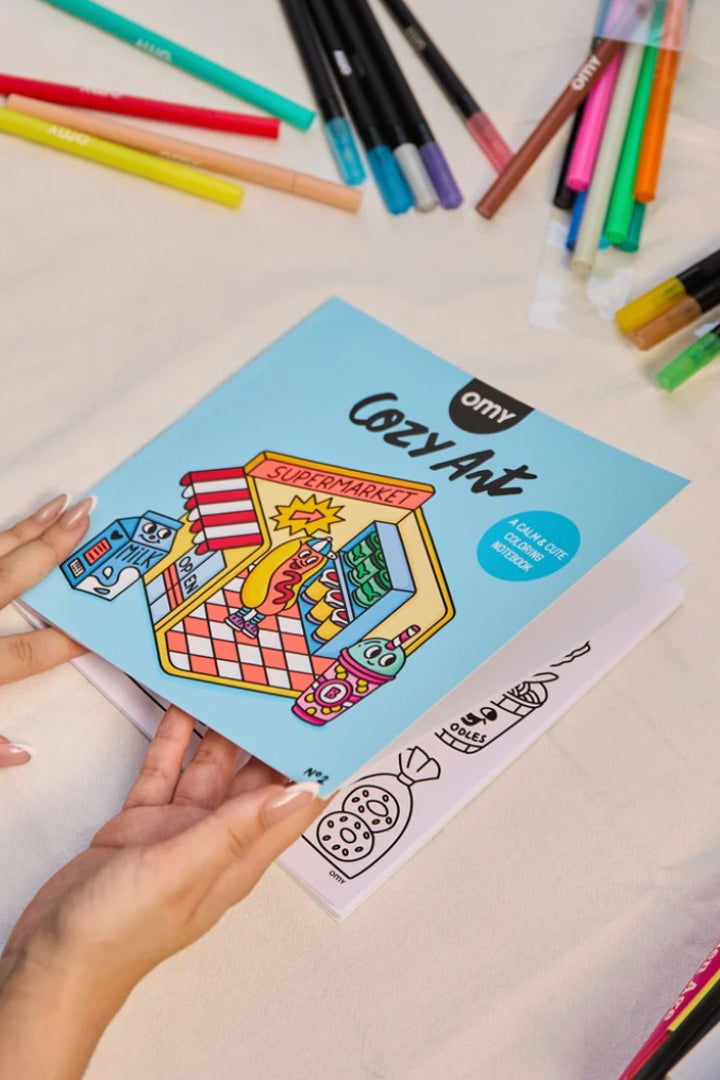 Cozy Art Coloring Book Supermarket