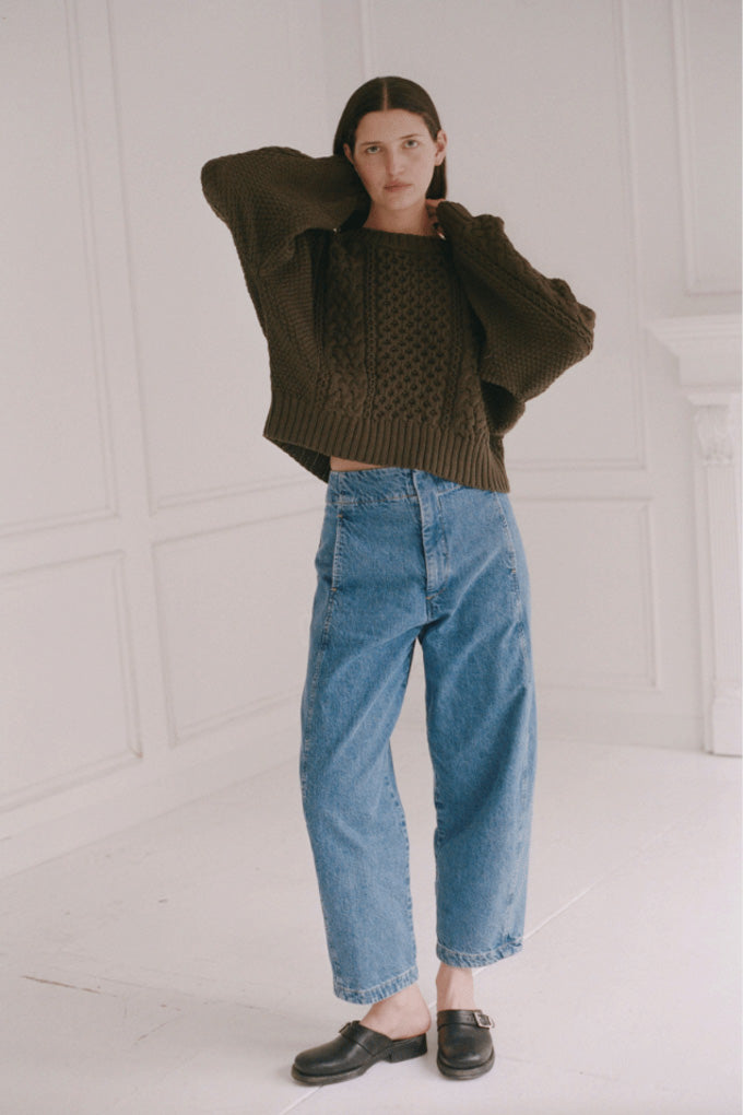 Fisherman Sweater in Umber