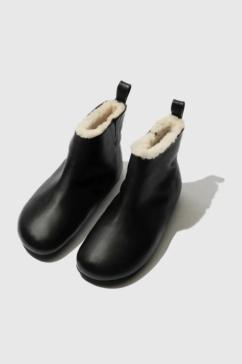 Shearling Short Boot - Kohl Black