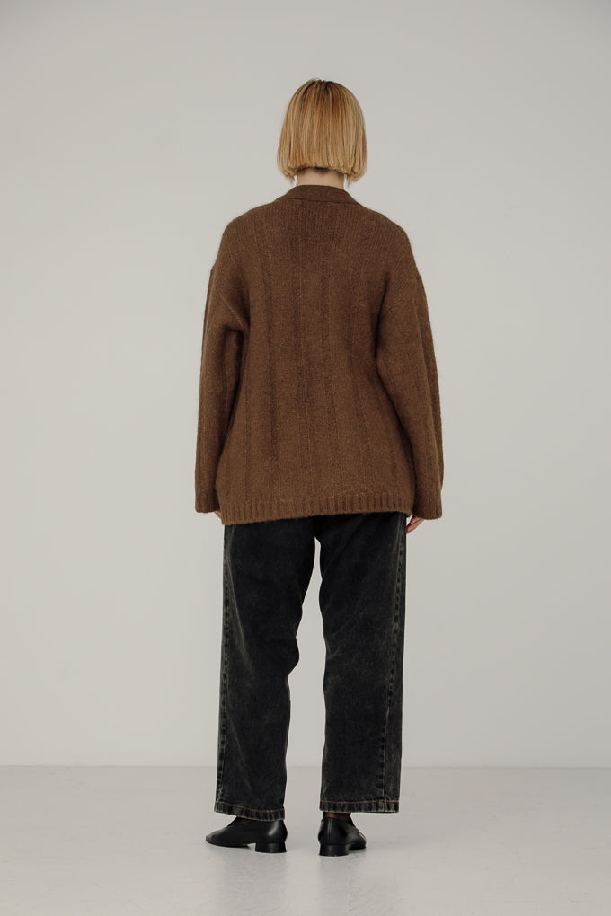 Roan Wrap Cardigan in Saddle