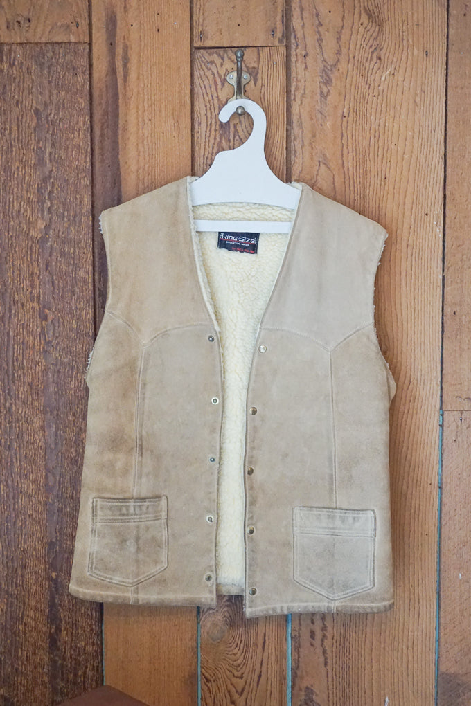 KING Suede and Shearling Vest
