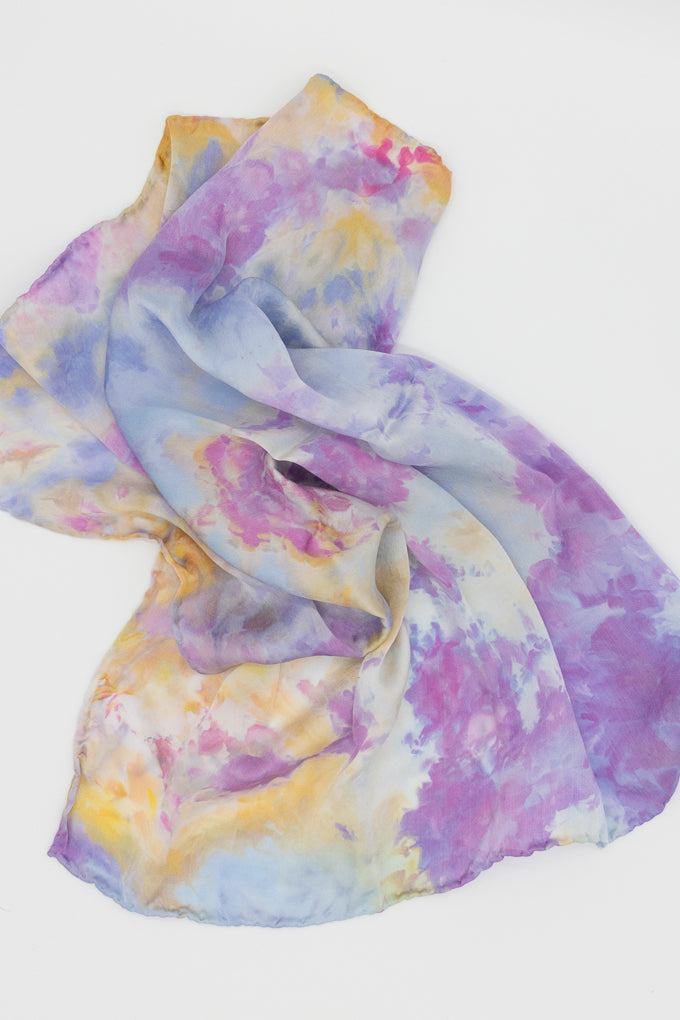 Hand Dyed Silk Scarf - Amethyst