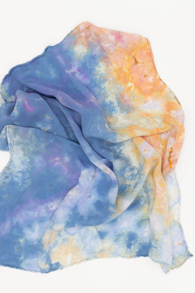 Hand Dyed Silk Scarf - Dawn