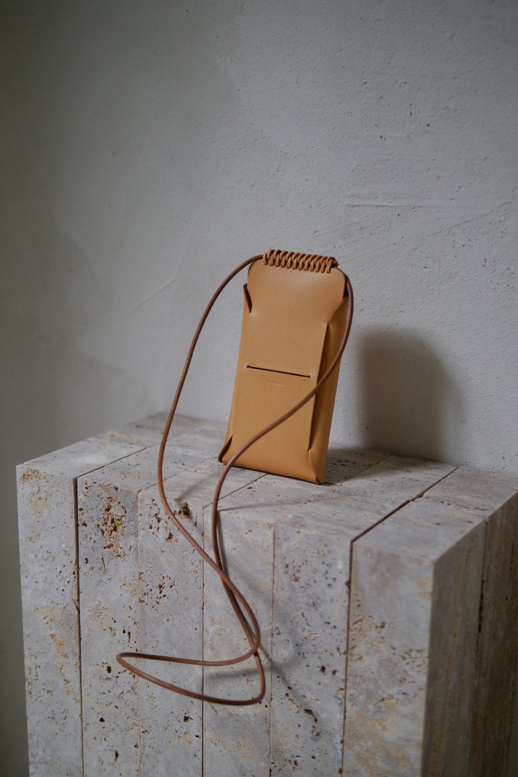 Woven Leather Iphone Pouch