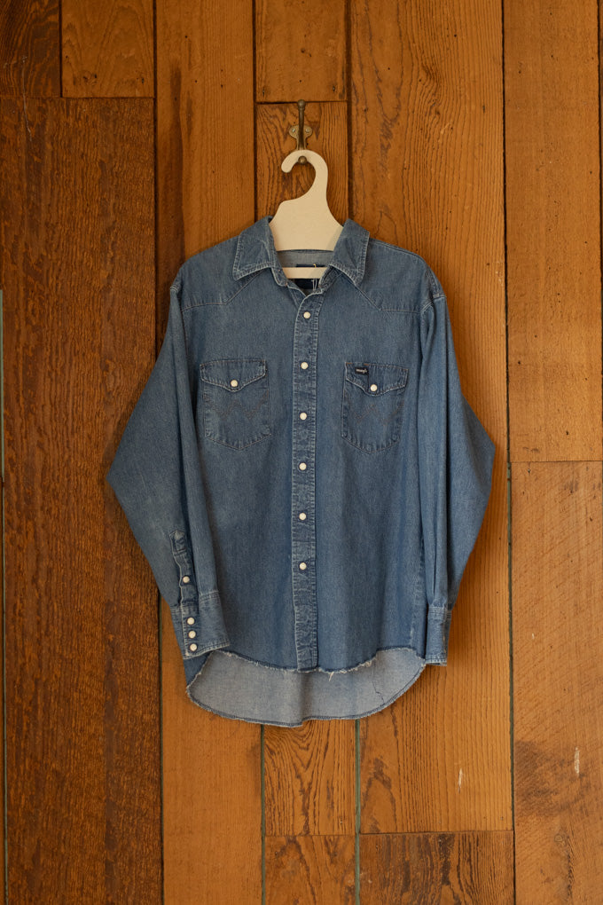 Wrangler Denim Shirt W/Pearl Snaps