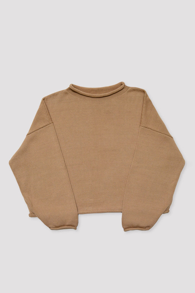 Rolled Sweater - Camel